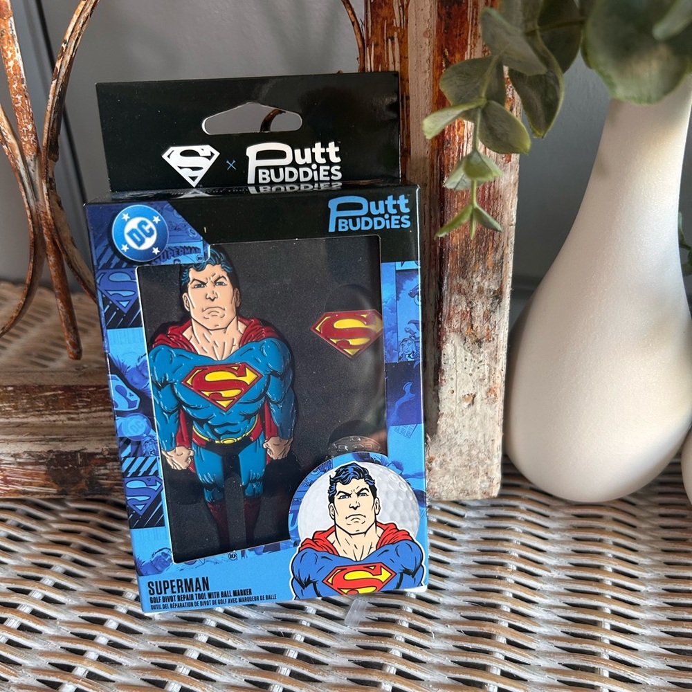 Superman DC x Putt Buddies Collectible Golf Divot Repair Tool Ball Marker